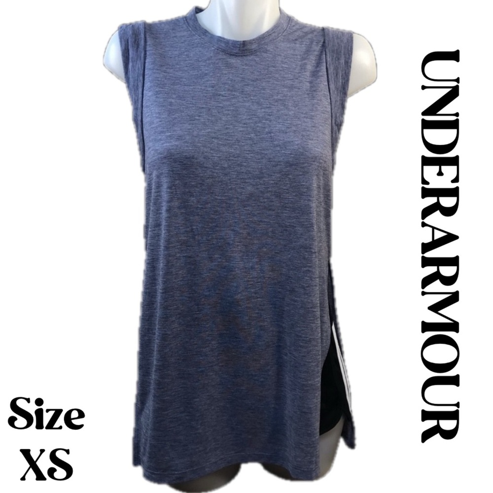UNDER ARMOUR FLAP PEEKABOO & SLIT SIDES LOOSE ATHLETIC TANK CUFF CAP SLE…